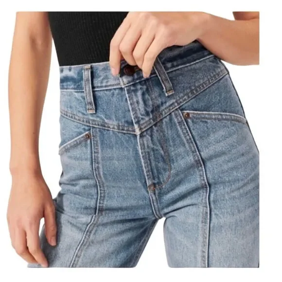 Abercrombie jeans Ultra High Rise Relaxed Mom Jeans Straight Seam - Picture 5 of 6